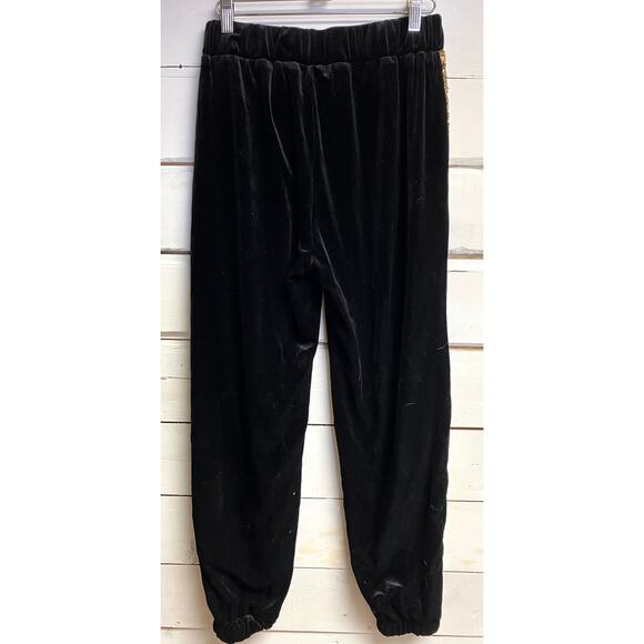 Alexandra Collection Gold Sequence Sweatpants. - Picture 2 of 6
